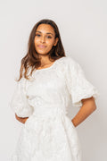 Svanhild Brocade Dress - White