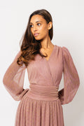 Alva Sparkle Dress - Pink Gold