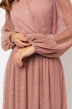 Alva Sparkle Dress - Pink Gold