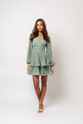 Jade Wave Dress - Azur Sparkle