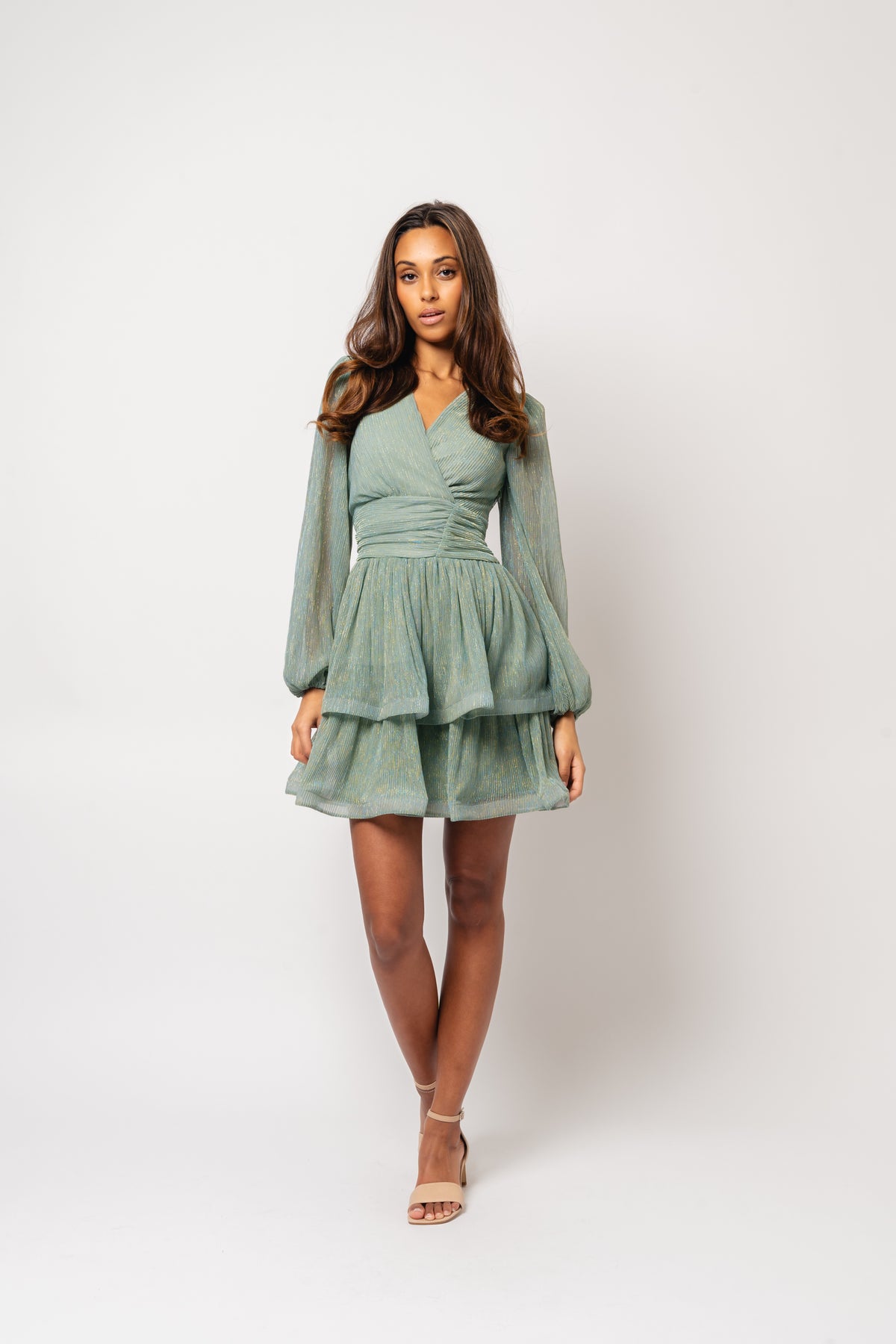 Jade Wave Dress - Azur Sparkle