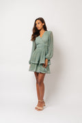 Jade Wave Dress - Azur Sparkle