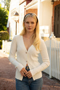 Norhild Knit Cardigan - Creme