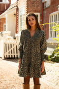Embla Cord Print Dress - Green
