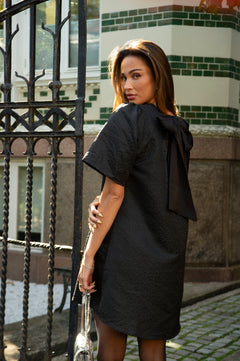 Bertine Bow Dress - Black