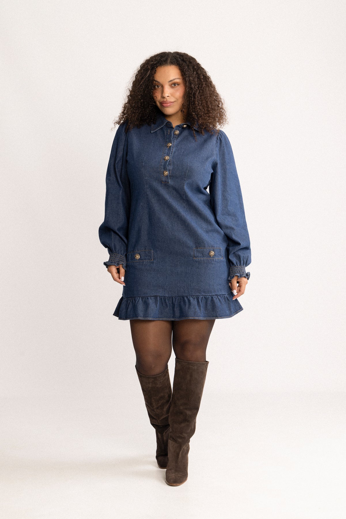 Vinda Denim Dress - Blue