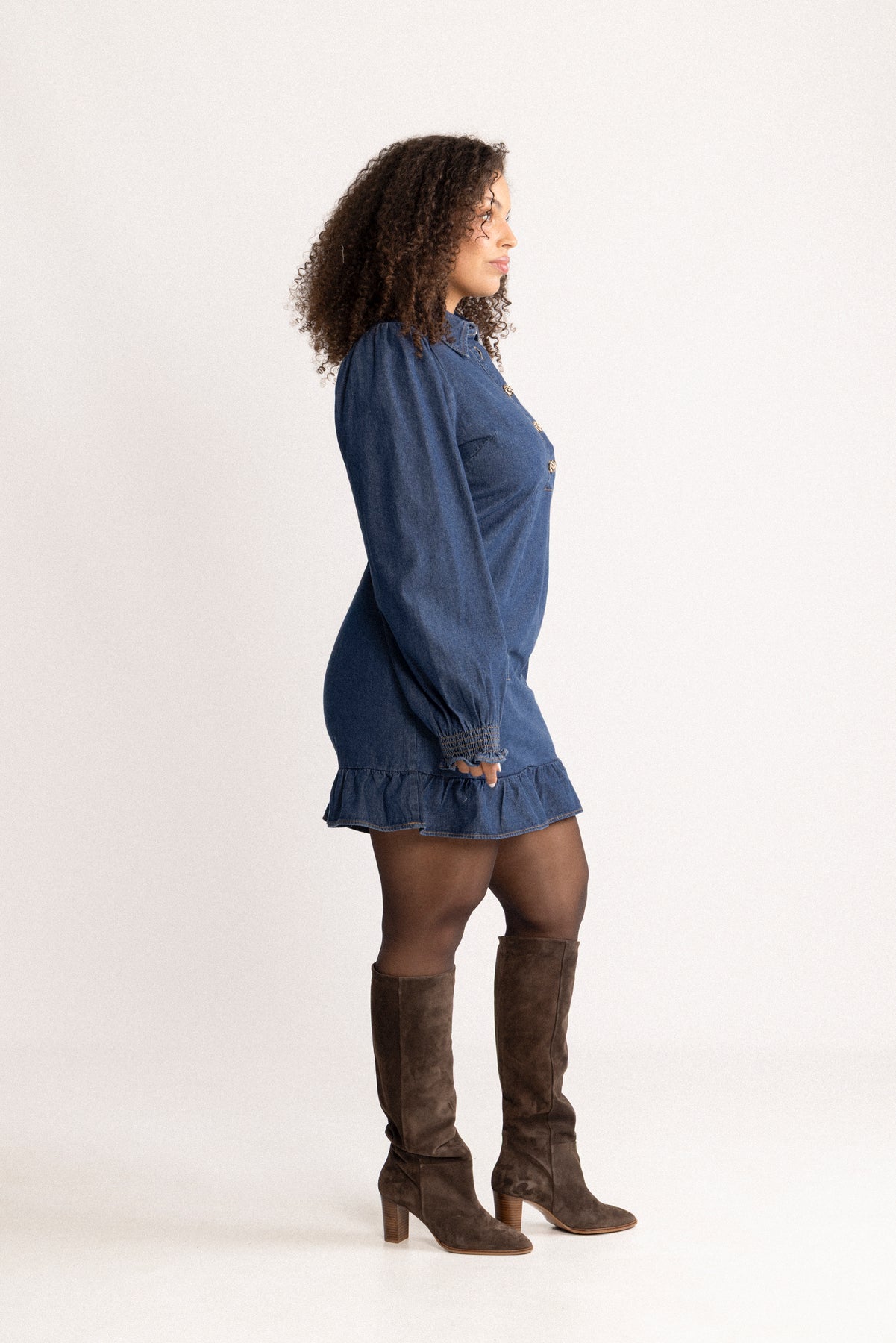 Vinda Denim Dress - Blue
