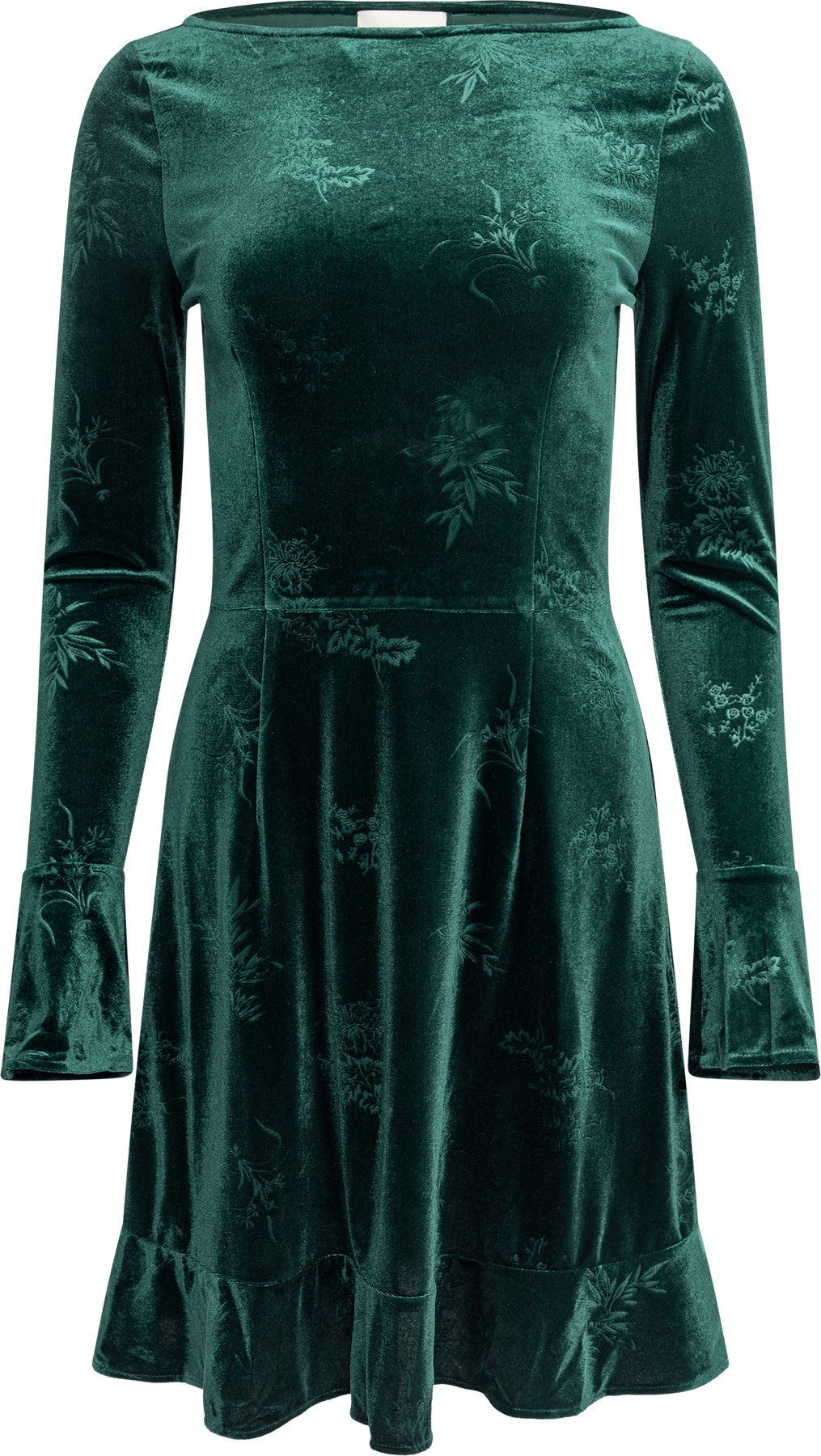 Vigdis Velvet Dress - Dark Green