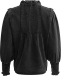 Emma Denim Blouse - Black