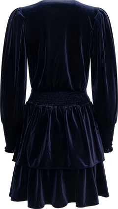 Jade Velvet Dress - Navy