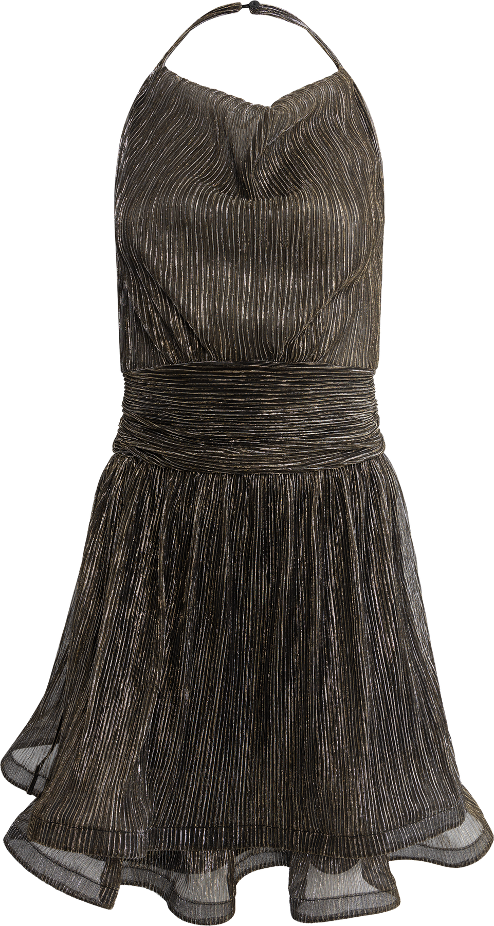 Shine Mini Dress - Black Silver Gold
