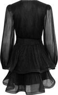 Jade Wave Sparkle Dress - Black