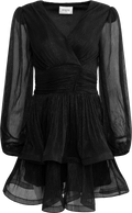 Jade Wave Sparkle Dress - Black