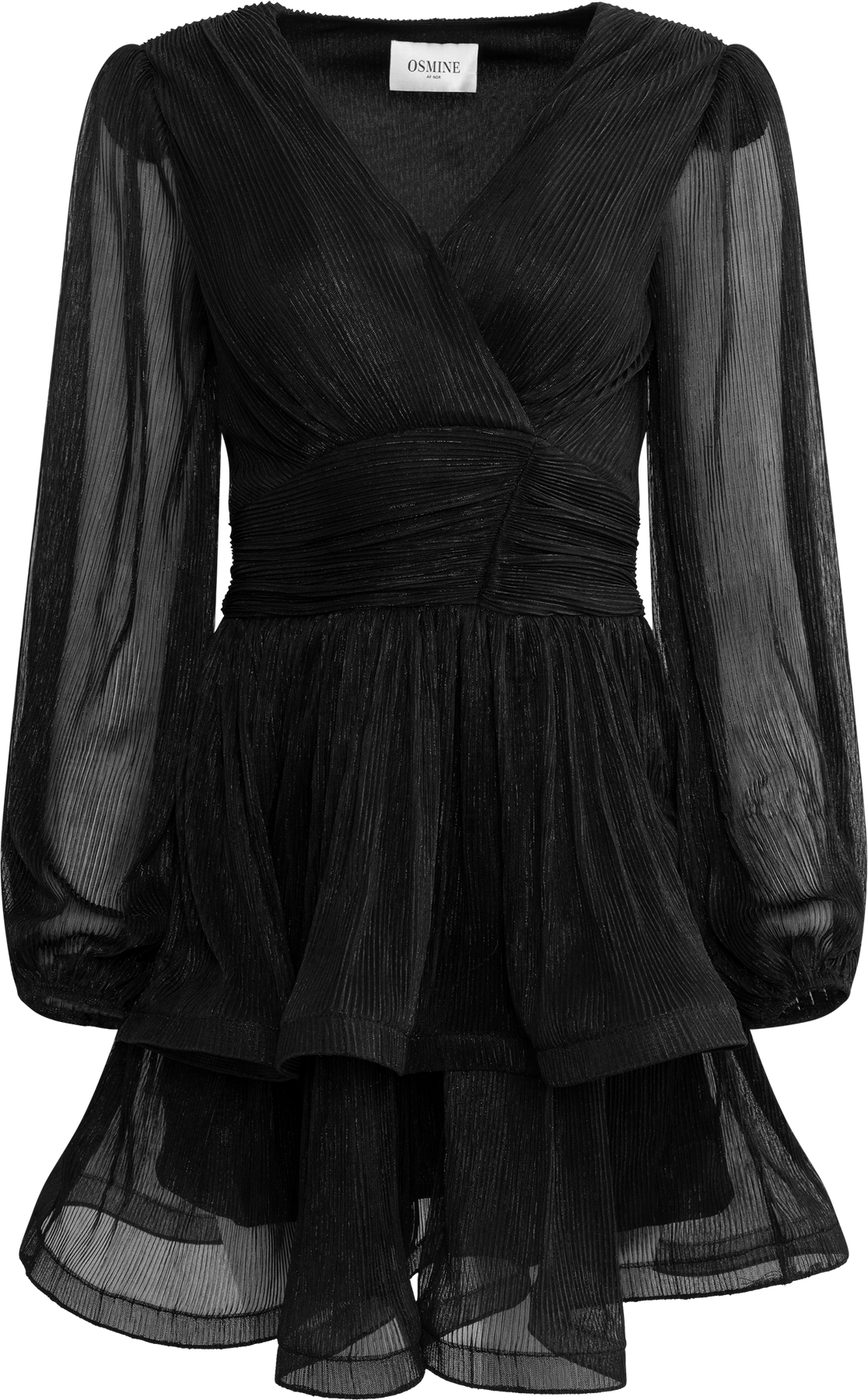 Jade Wave Sparkle Dress - Black