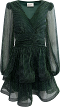 Jade Wave Sparkle Dress - Green