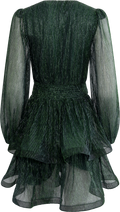 Jade Wave Sparkle Dress - Green