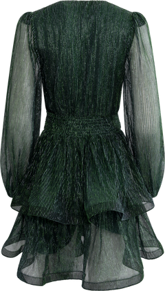 Jade Wave Sparkle Dress - Green