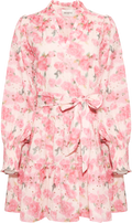 Delphine Embroidery Klänning - Ljusrosa Blommig