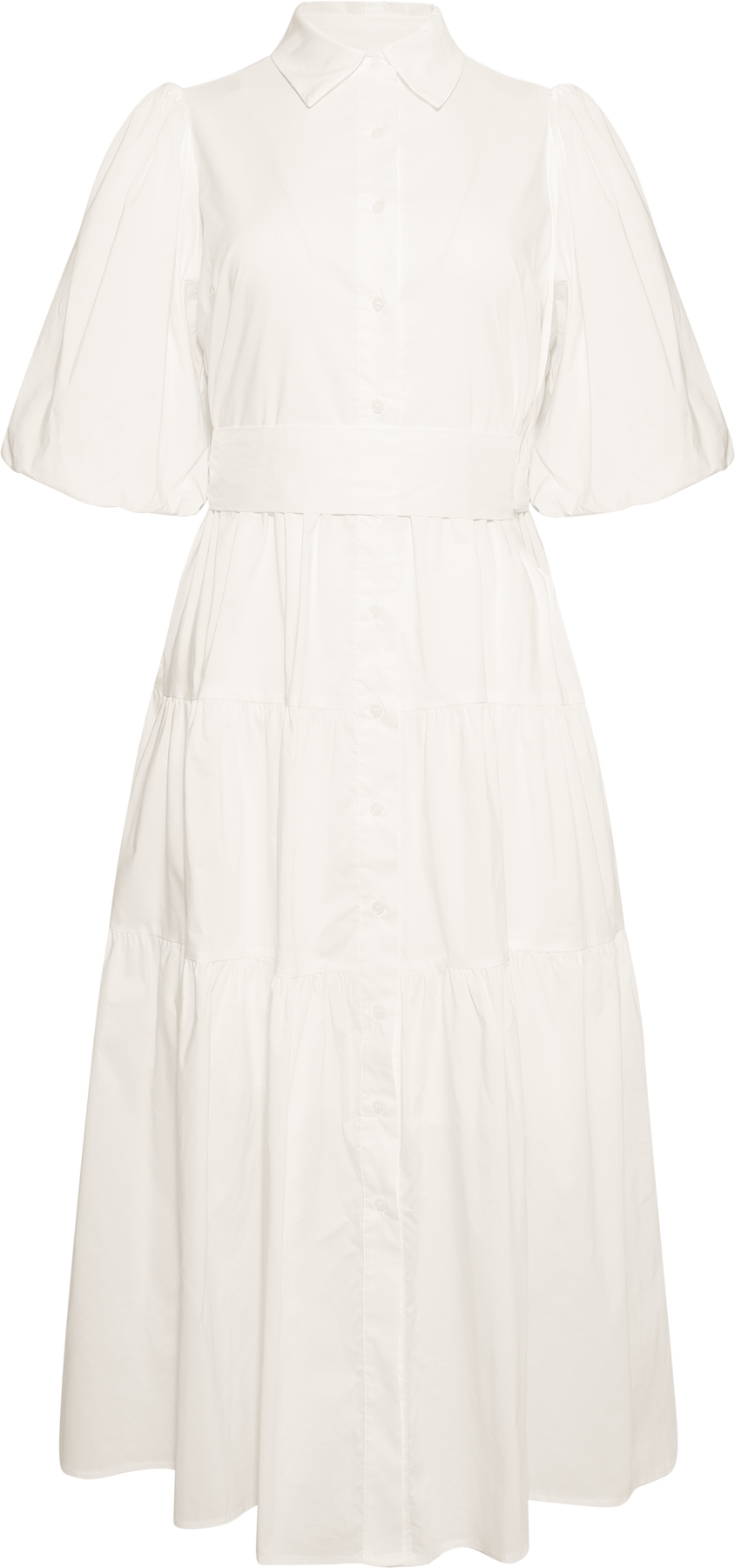 Lovisa Midi Skjortklänning - Off White