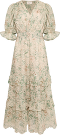 Nanni Fleur Maxiklänning - Grön Blommig