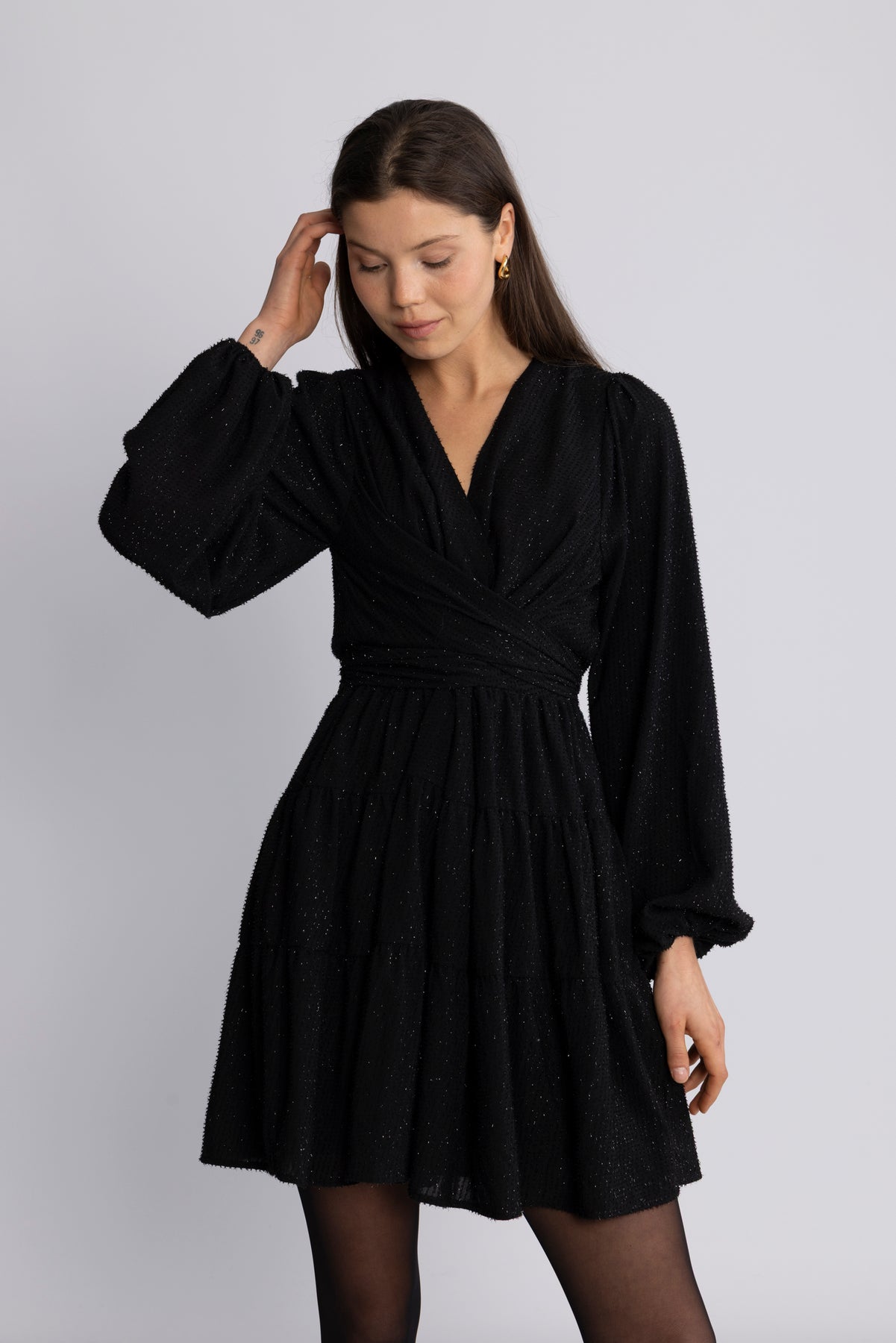 Hedvig Mini Dress - Svart/Silver
