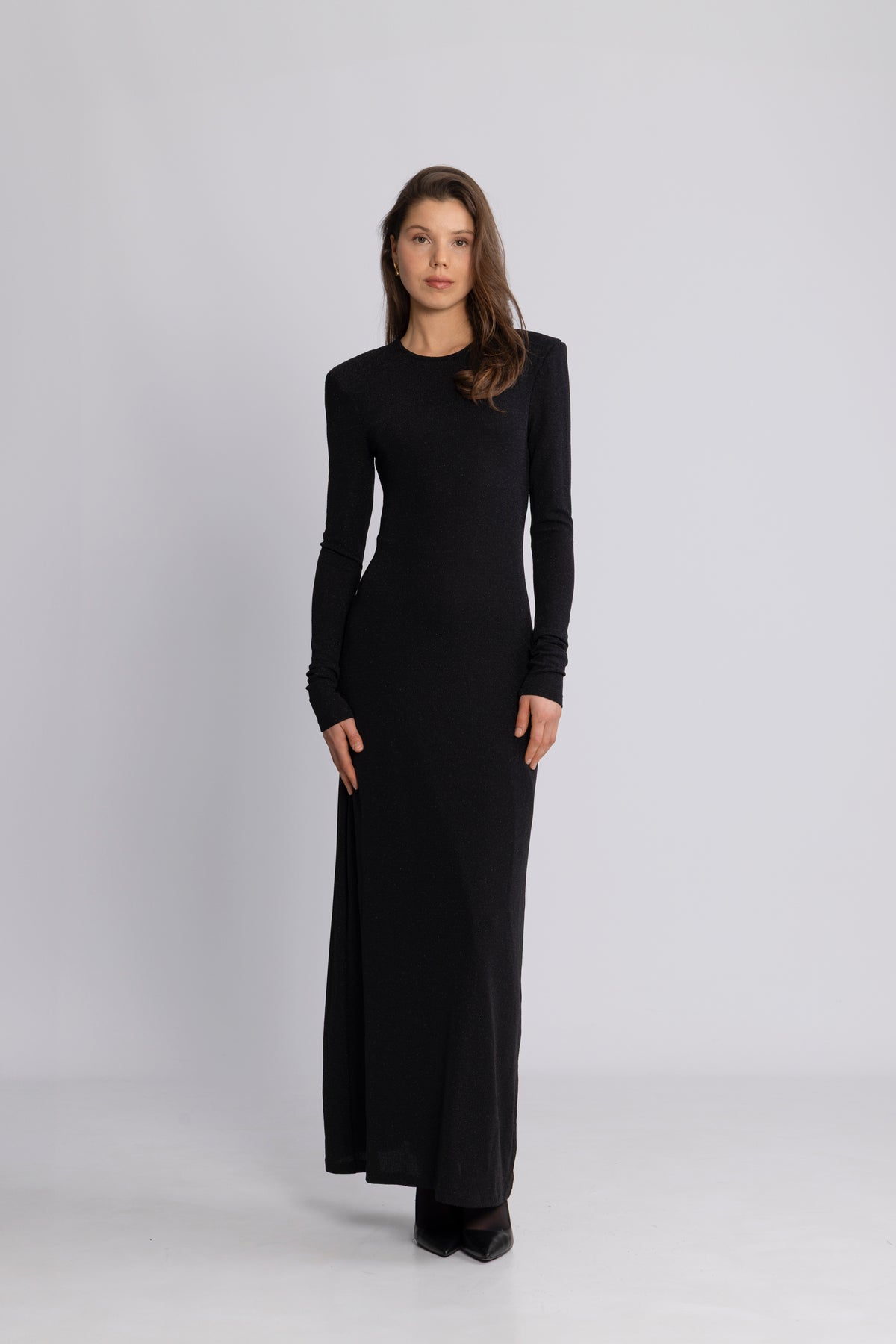 Alva Maxi Glitter Dress - Svart