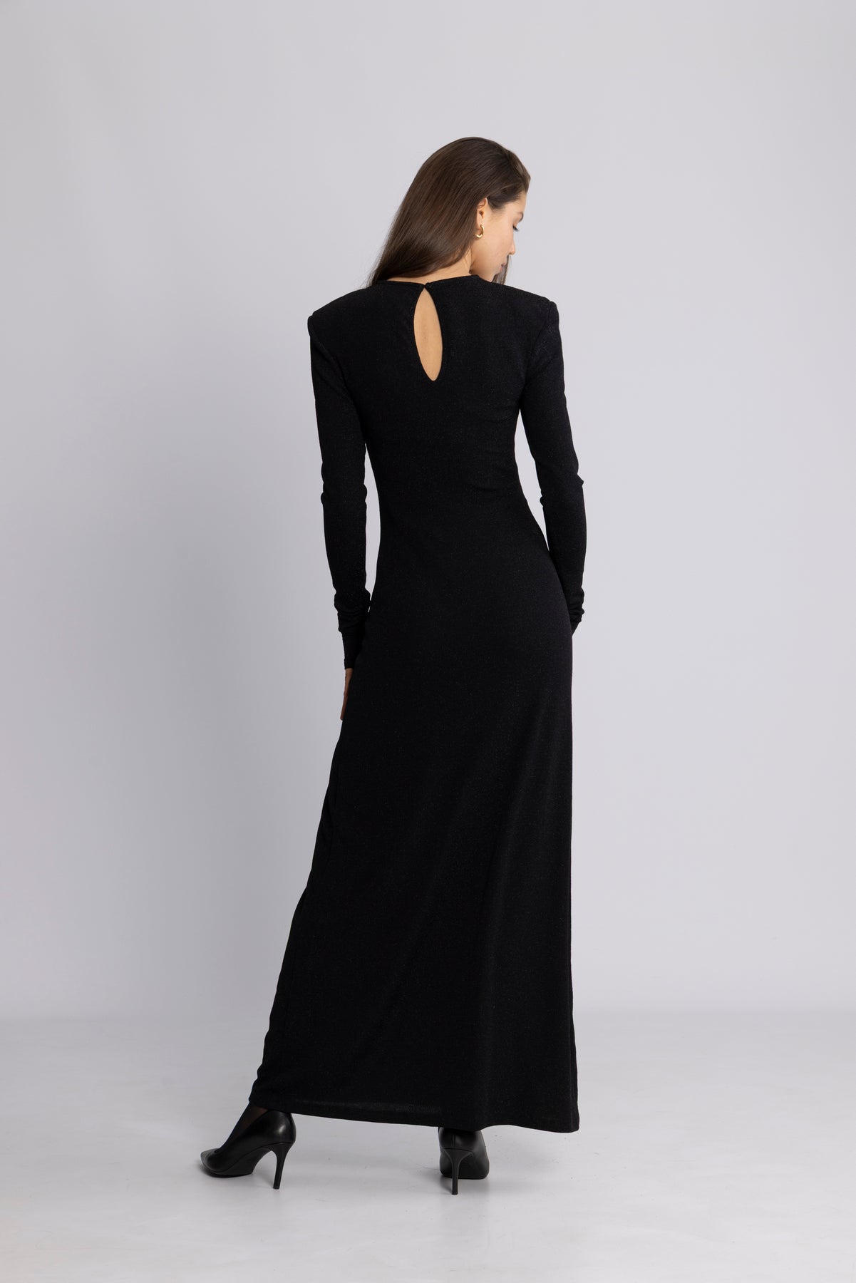 Alva Maxi Glitter Dress - Svart