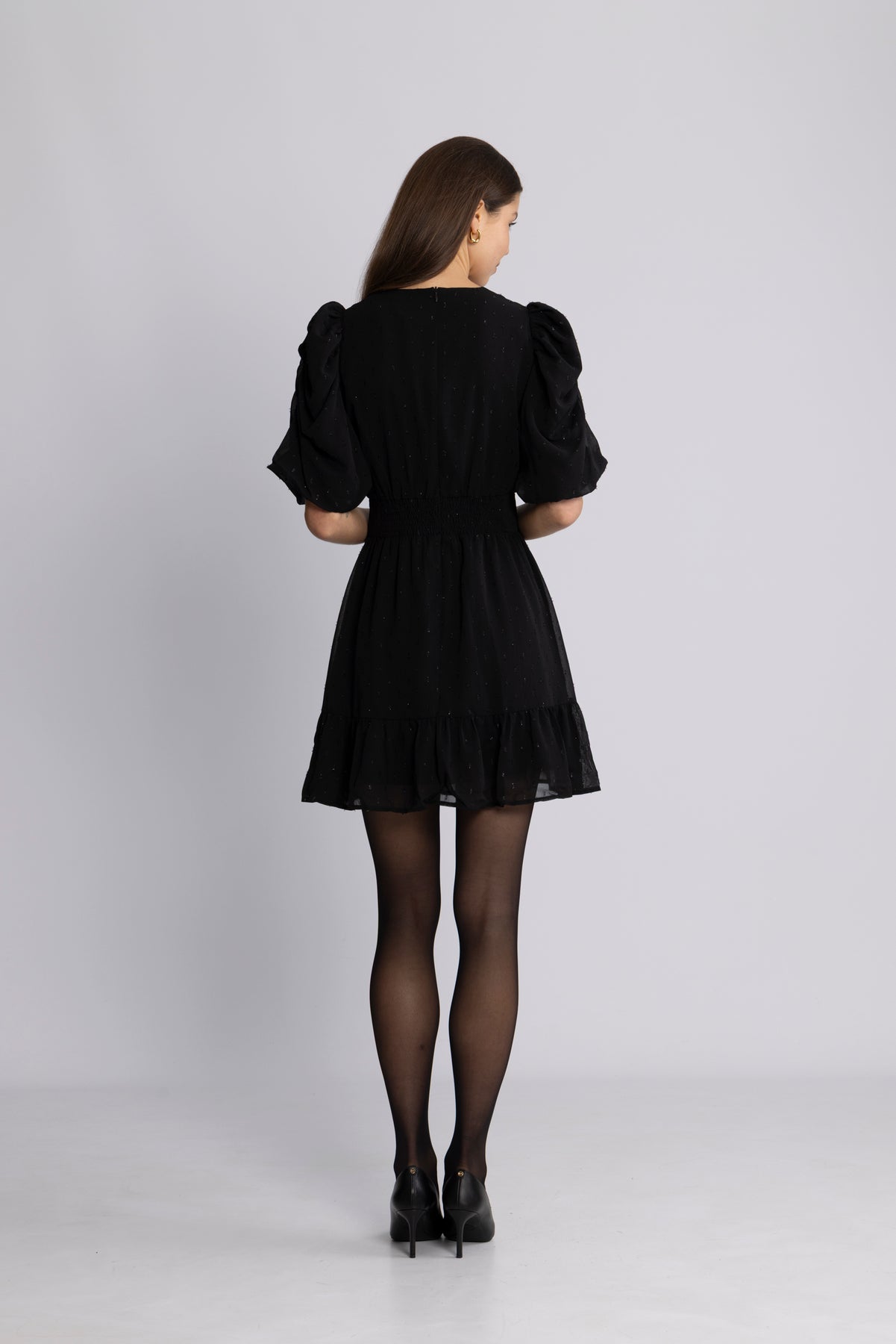 Santi Mini Dress - Black Silver