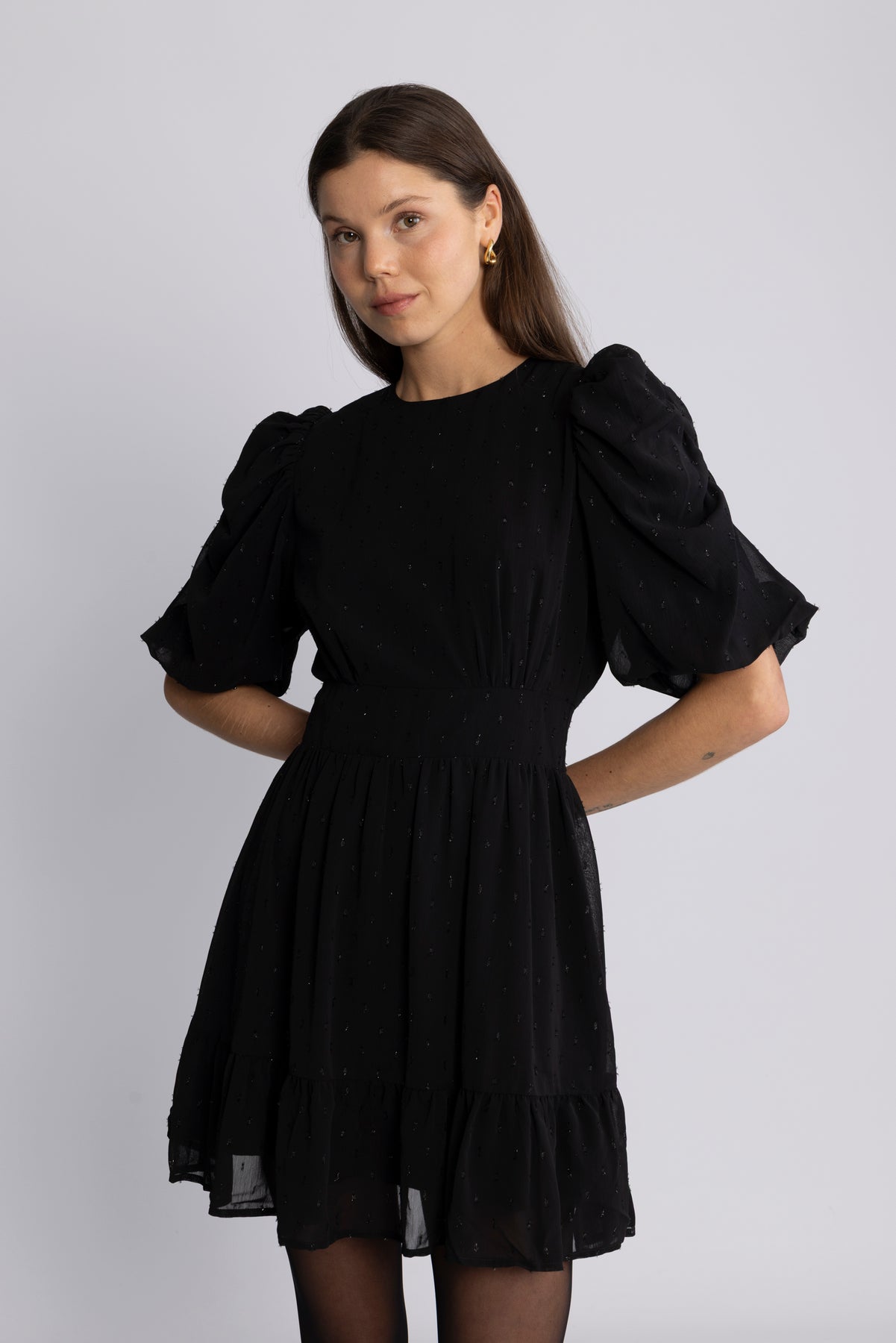 Santi Mini Dress - Black Silver
