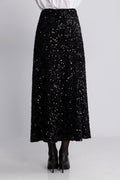 Alva Maxi Sequin Skirt - Svart