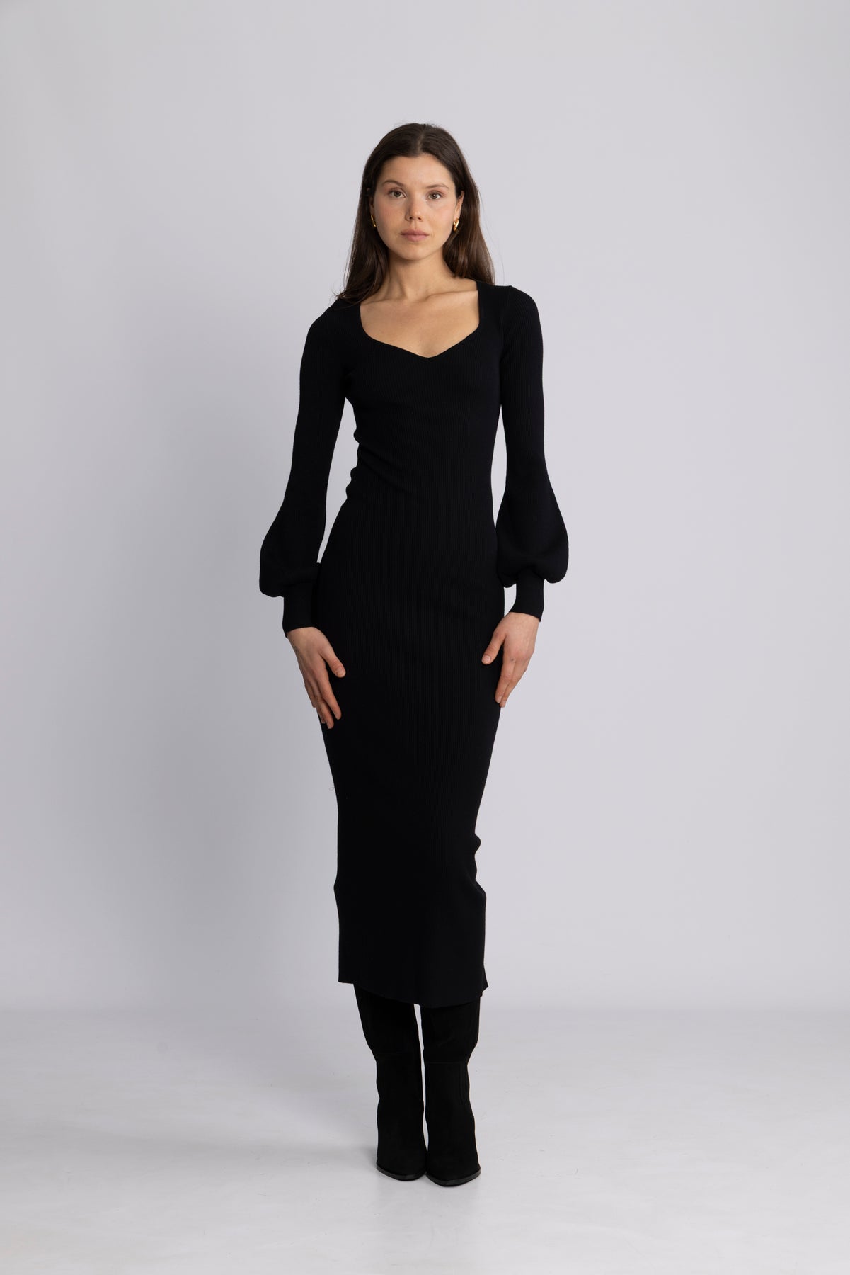 Janet Knit Dress - Svart