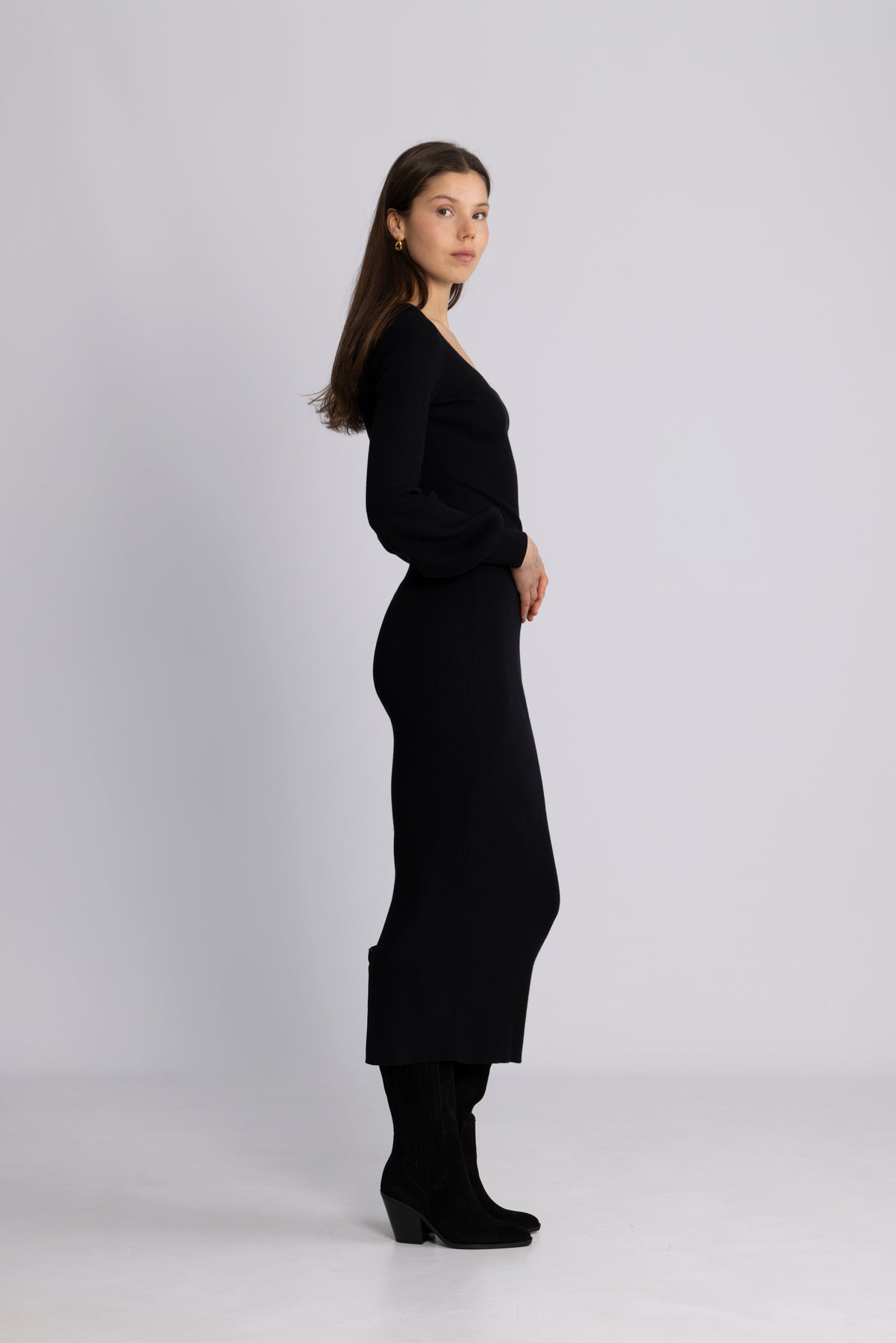 Janet Knit Dress - Svart
