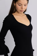 Janet Knit Dress - Svart