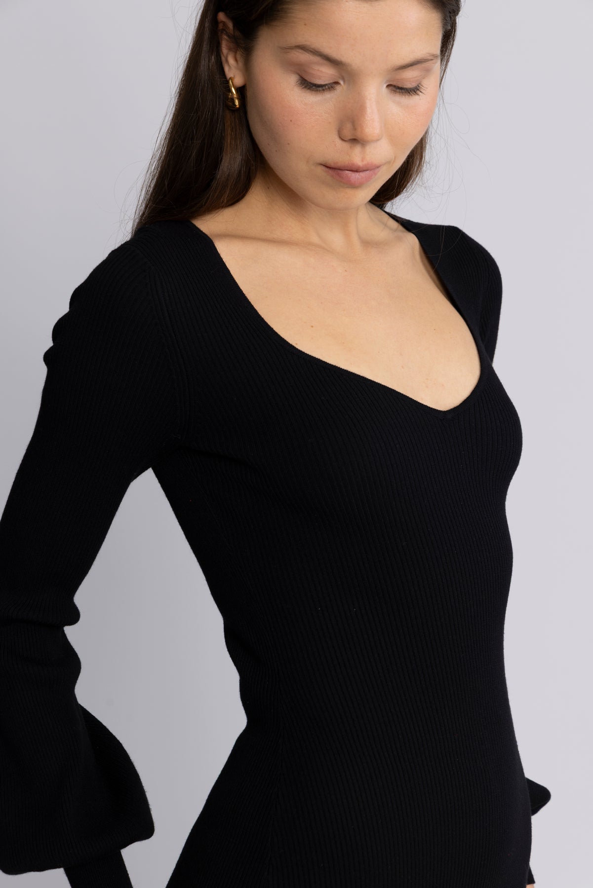 Janet Knit Dress - Svart