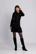 Gerda Crochet Mini Dress - Svart