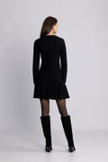 Gerda Crochet Mini Dress - Svart