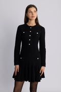 Gerda Crochet Mini Dress - Svart