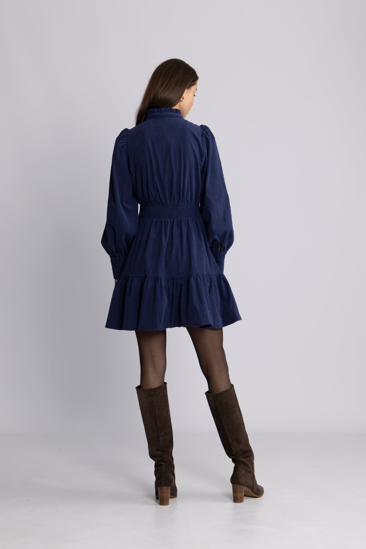 Liv Cord Solid B Dress - Blå