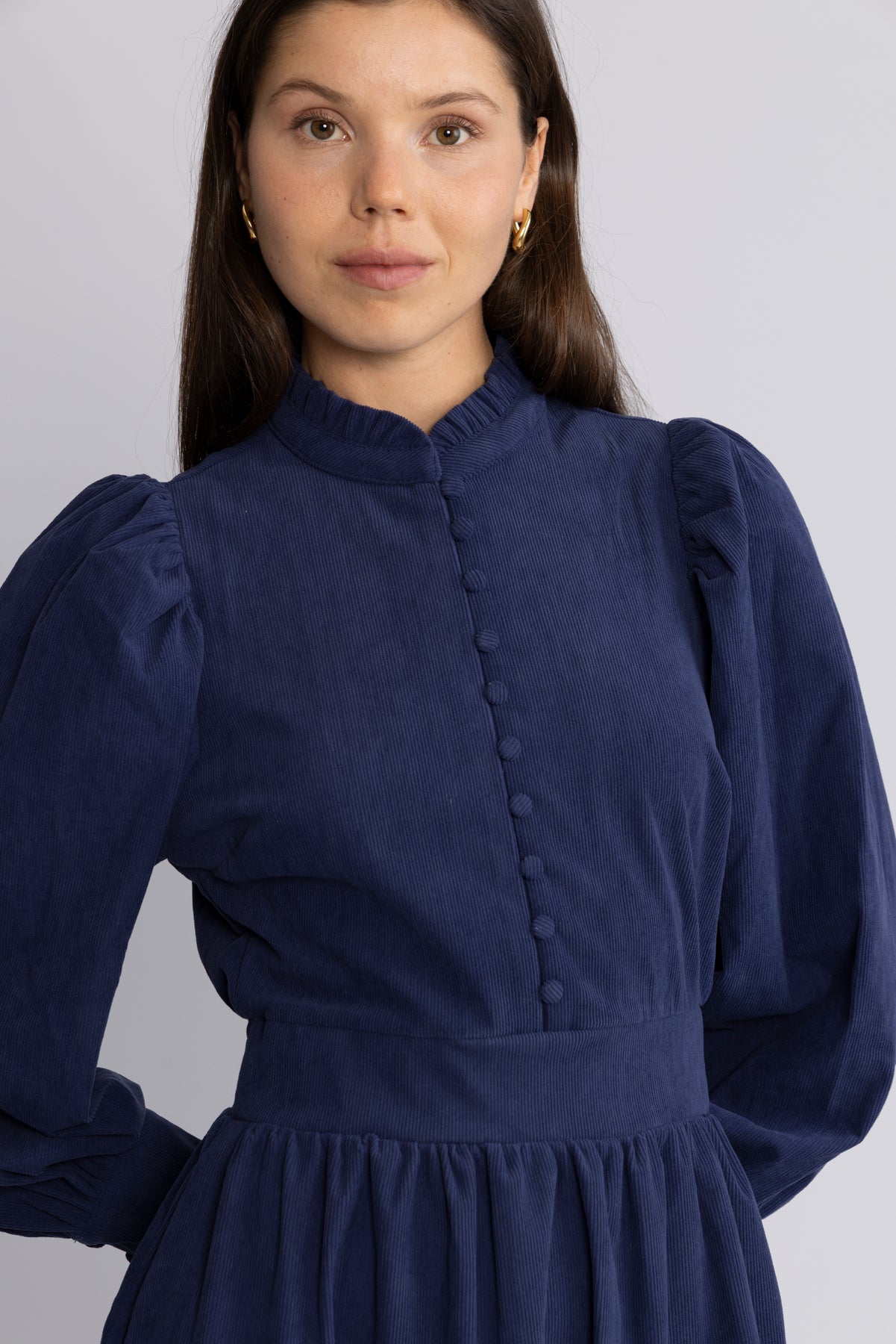 Liv Cord Solid B Dress - Blå