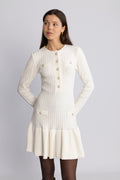 Gerda Crochet Mini Dress - Krämvit