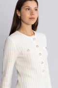 Gerda Crochet Mini Dress - Krämvit