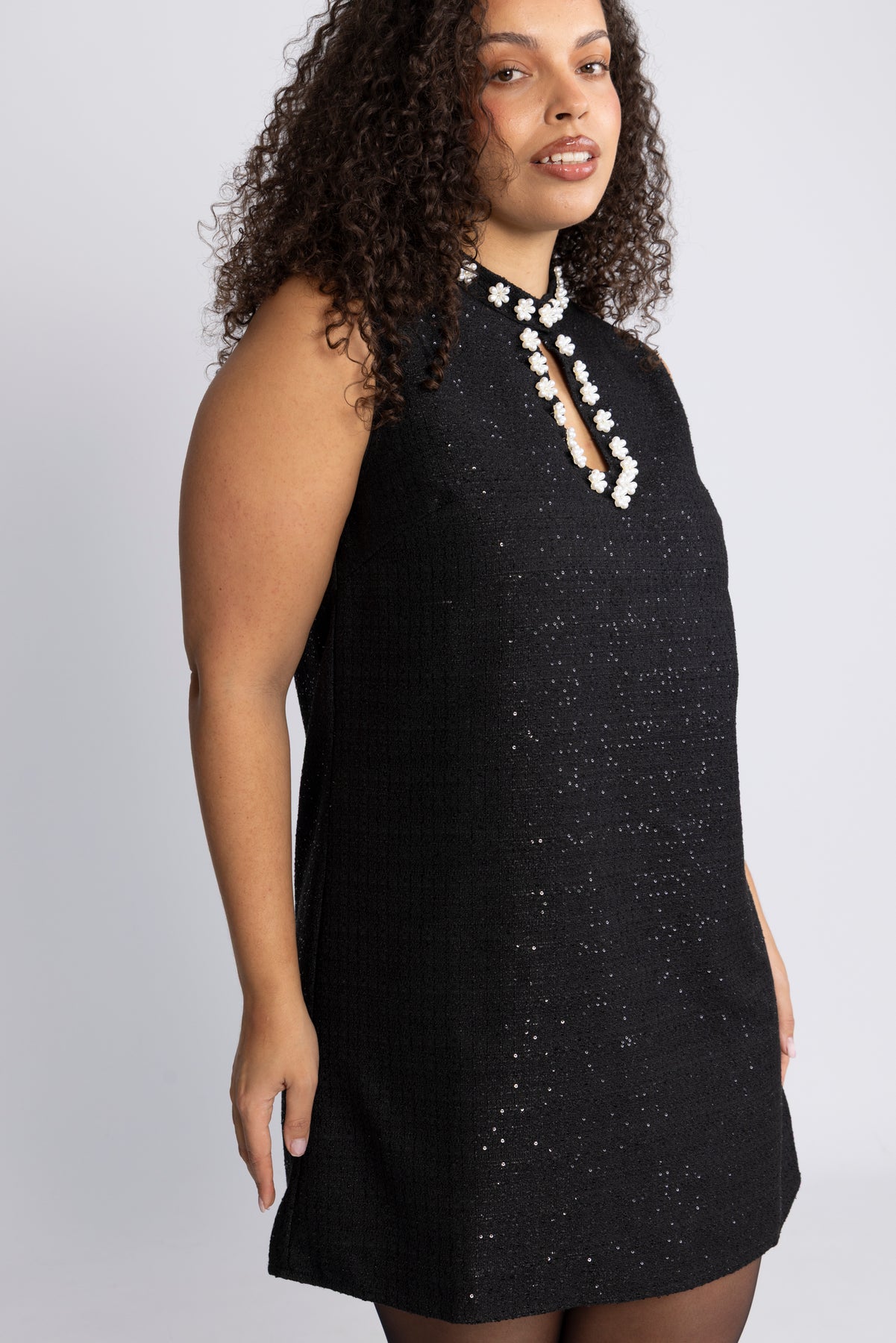 Bolette Boucle Sequins Dress - Svart