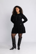 Gerda Crochet Mini Dress - Svart
