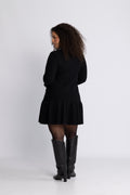 Gerda Crochet Mini Dress - Svart
