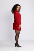 Sally Sequins Mini Dress - Röd