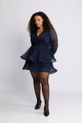 Jade Wave Plisséklänning - Navy