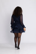 Jade Wave Plisséklänning - Navy