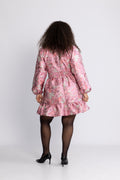 Svanhild Brocade Flower Dress - Rosa