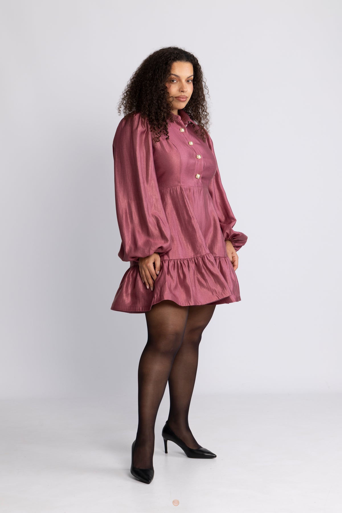 Mandy Organza Miniklänning - Pink Rose
