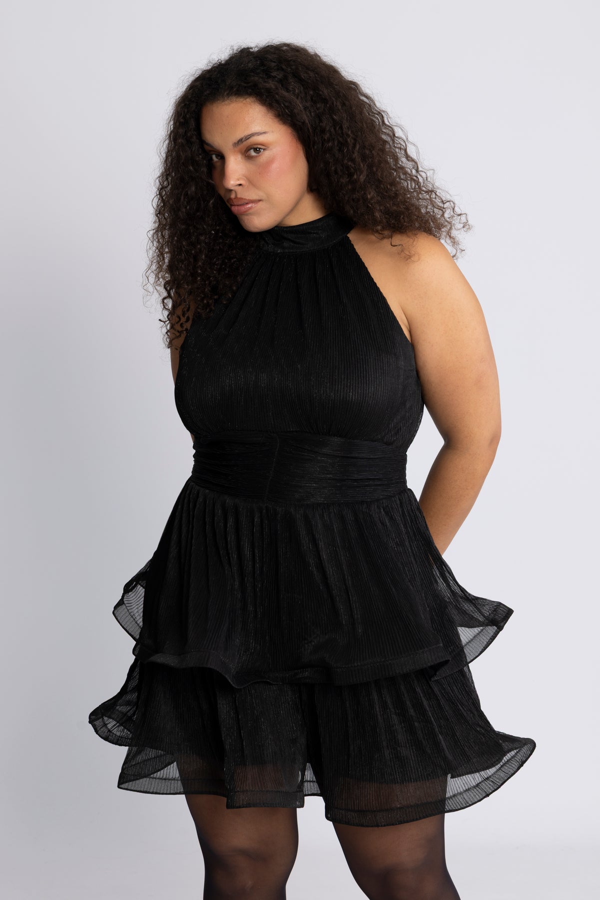 Idun Sparkle Dress - Svart
